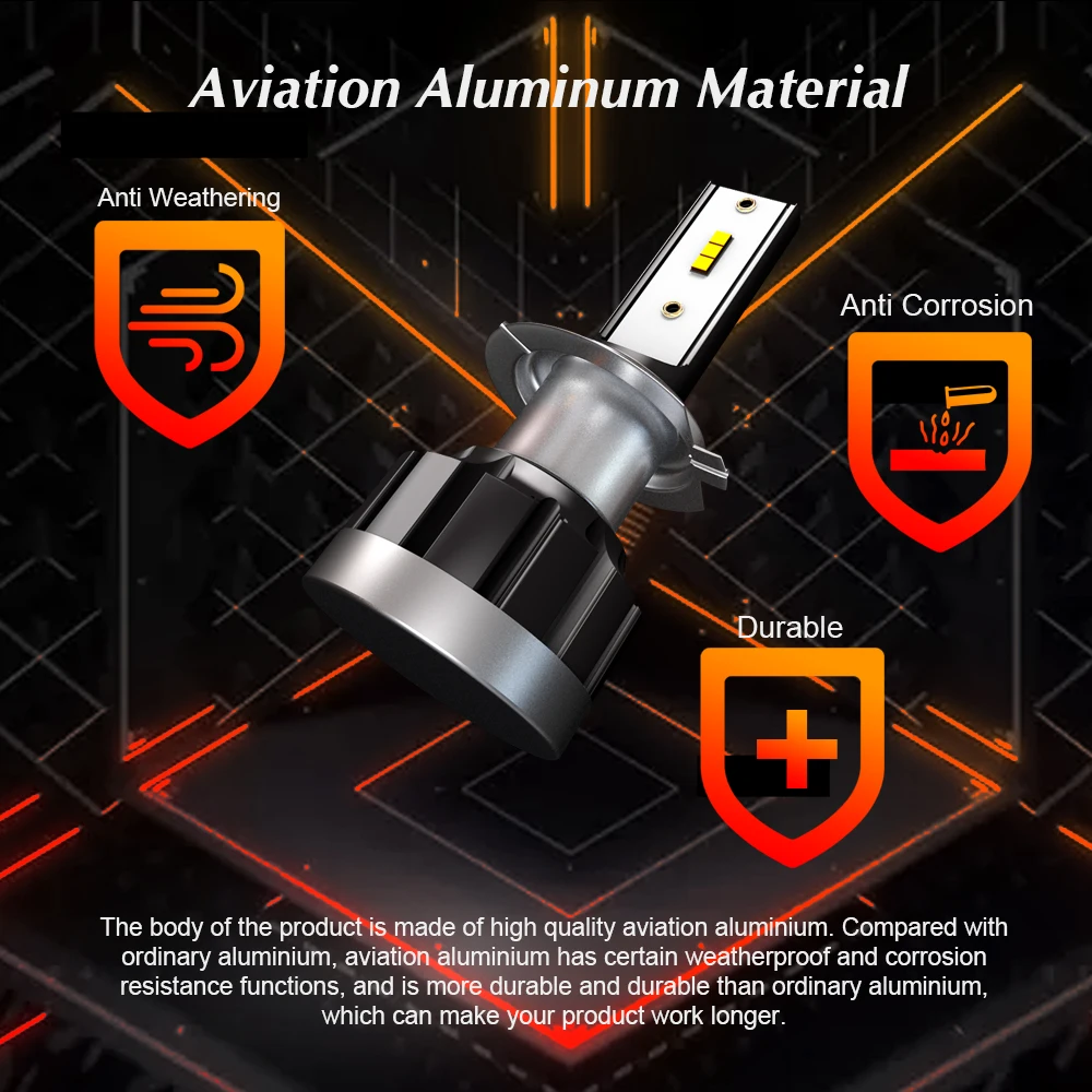 h7 led lights h4 h11 h1 880 881 9005 9006 led mini canbus lamp 8000LM lamps for car (11)