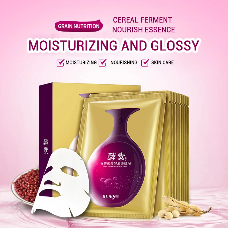 

10Pcs Ferment Face Mask Skin Care Mask Acne Treatment Moisturizer Hydraitng Moisturizing Whitening Face Care Mask