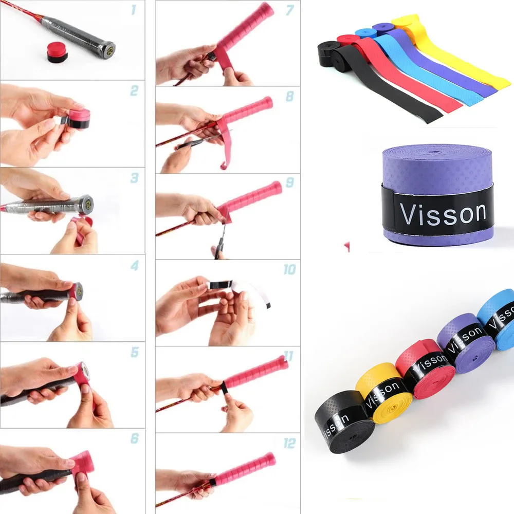 High Quality Badminton Overgrips Racket Grip Anti-slip Sweatband Tennis Overgrips Tape Racket Grips Sweatband Sport Accessories