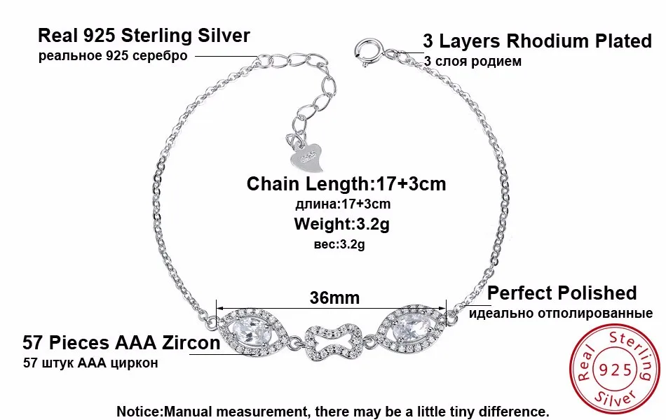 

Sanyu new arrival Fine jewelry DIC1 s925 silver bracelet have different size choose