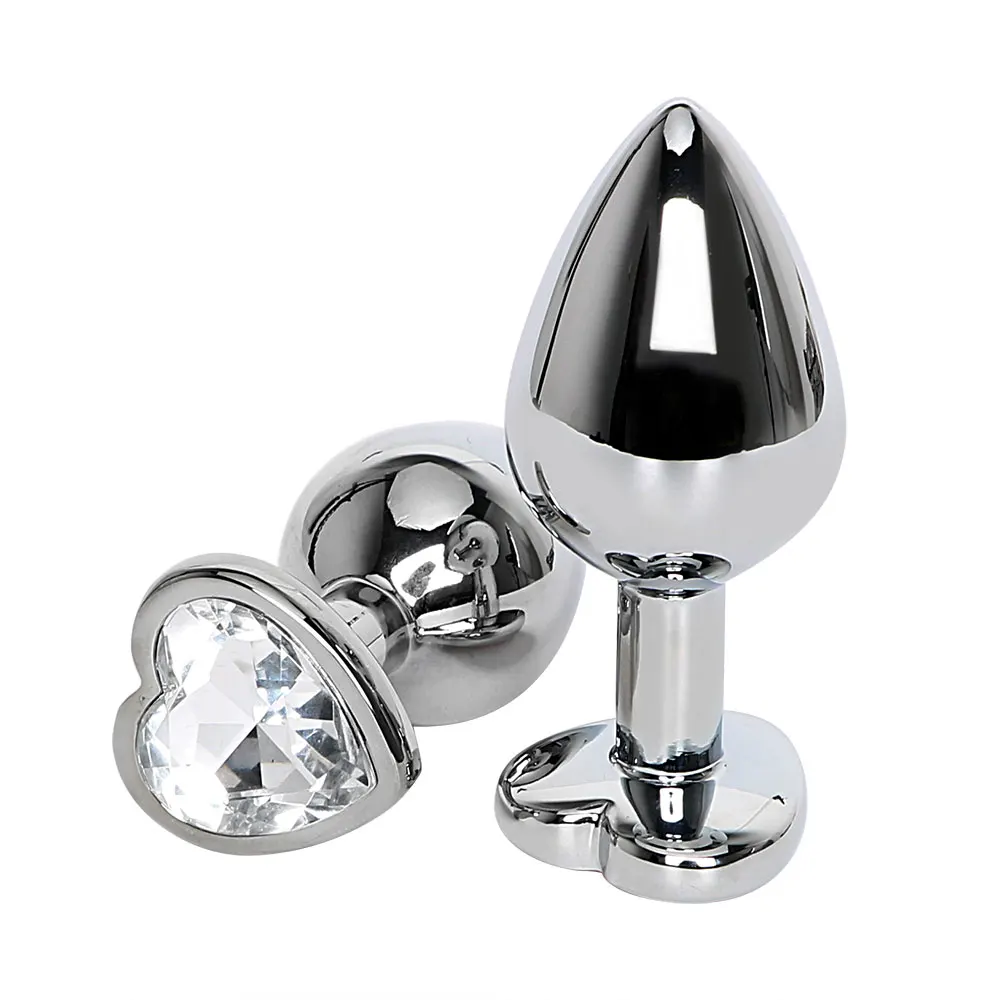 Plug anale in cristallo a forma di cuore giocattolo erotico_voghion.com