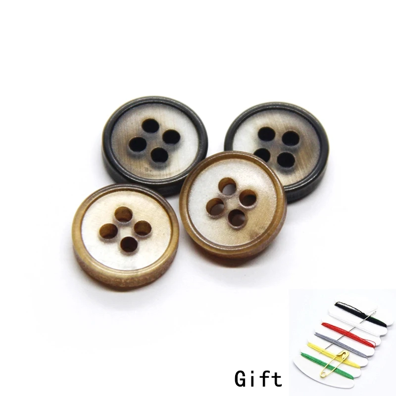 

9/10/11mm Flat Fashion Resin Shirt Buttons For Clothing Women Collar Cuff Decorative Sewing Handmade DIY Accessories Wholesale