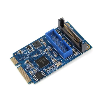 

MINI PCI-E To USB3.0 Add On Expansion Card Solid 19 Pin Components Professional Front Adapter For Desktop Super Speed PC