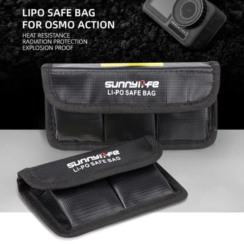

High Capacity Battery Safe Storage Bag Explosion-proof Radiation Protection For OSMO Action Camera