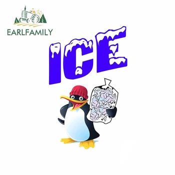 

EARLFAMILY 13cm x 8.4cm for Ice Bag Cubed Concession Funny Car Stickers Vinyl Truck RV VAN 3D JDM Car Accessories Anime Comic
