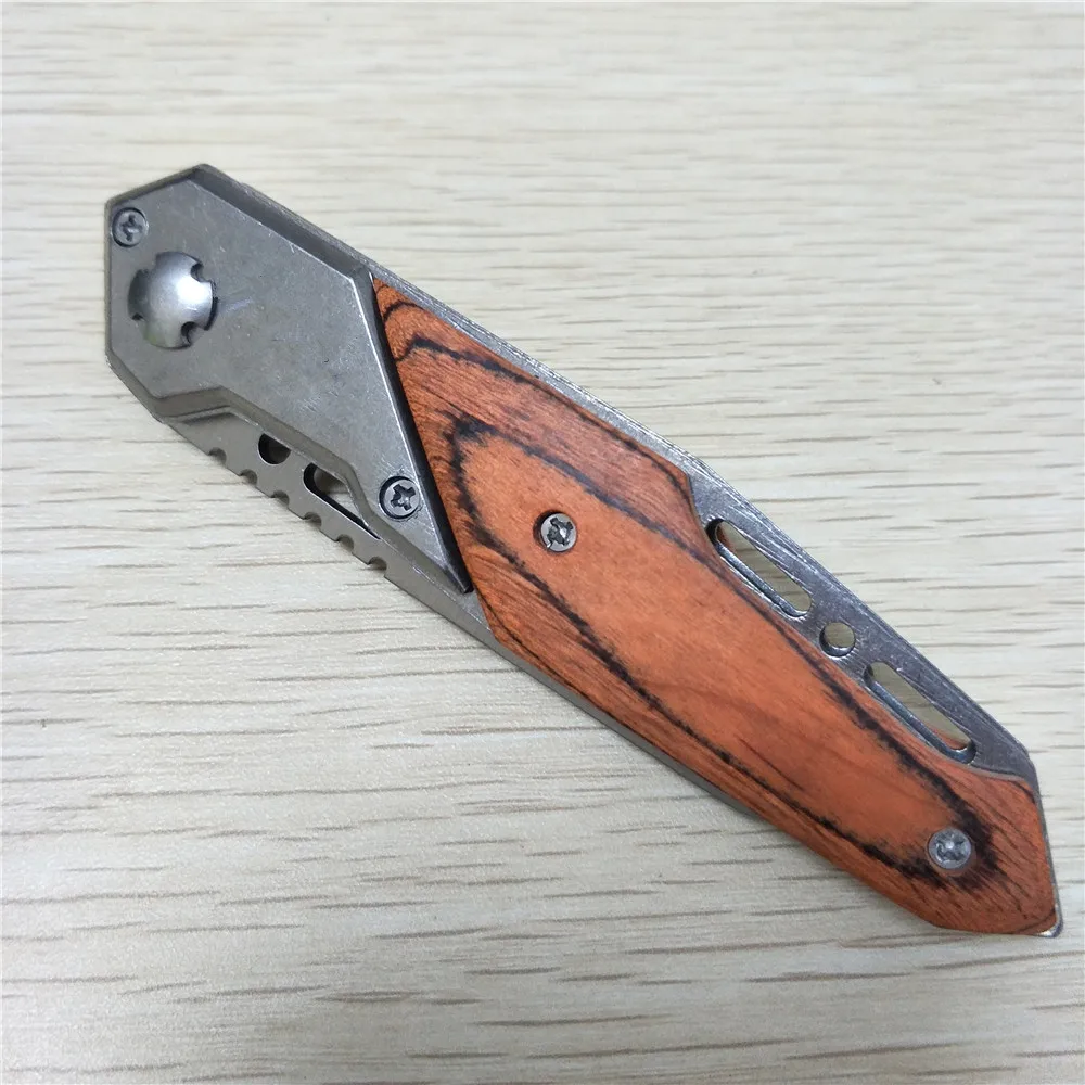 Тактический 55HRC Складные Ножи 3CR13MOV лезвие сталь+ цвет деревянная ручка Открытый Отдых выживания охотничий нож EDC инструмент