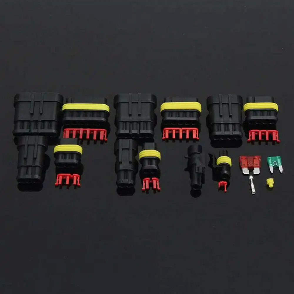 Автомобильные электрические провода кабельный разъем 1-6Pin Way Plug& Blade предохранители комплект водонепроницаемый