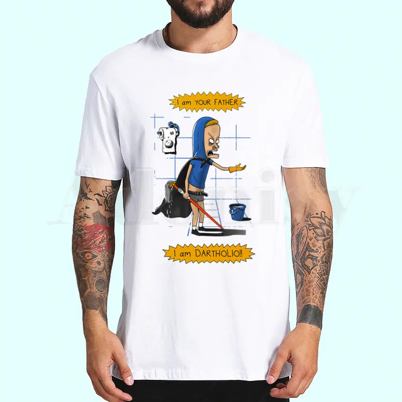 D Футболки BEAVIS AND BUTTHEAD, летняя модная футболка с принтом, Повседневная футболка с круглым вырезом, брендовая забавная футболка, футболки - Цвет: D