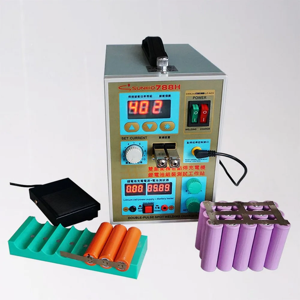 

788H Pulse Spot Welder 1.5KW Lithium Battery Spot Welder Machine18650 Double Pulse Soldering Battery Welding Machine