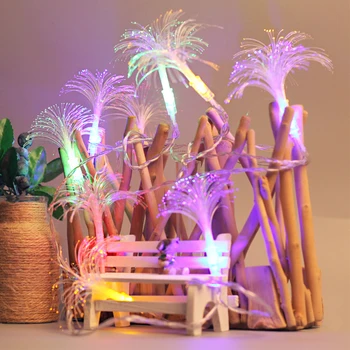 

Led Atmosphere Crystal Gift Night Children String Light Holiday Flower Shape Living Room Wedding Party Romantic Optic Fiber