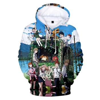 

Digimon - Fighting Tyrannosaurus Men Hoodies Sweatshirts 3D Printed Hip Hop Hoody Streetwear Pullover Hooded Men Tops