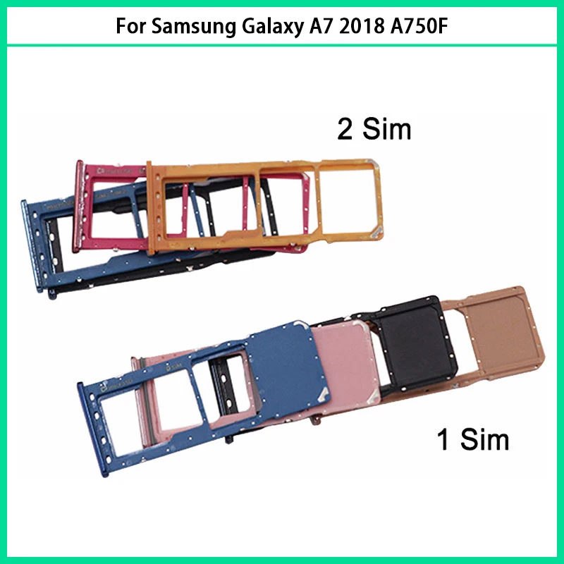 Новый лоток для sim-карт A750 samsung Galaxy A7 2018 A750F устройство чтения держатель слот