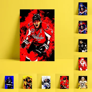 

HD Print Hockey Sports Player Oil Painting Home Decor Wall Art on Canvas Anders Lee Alex Ovechkin Dylan Larkin Patrick Kane Etc.