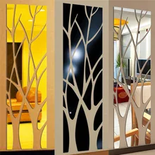 

Creative Acrylic Mirror Wall Stickers Removable Decal Tree Art Mural Wall Stickers Home Decor