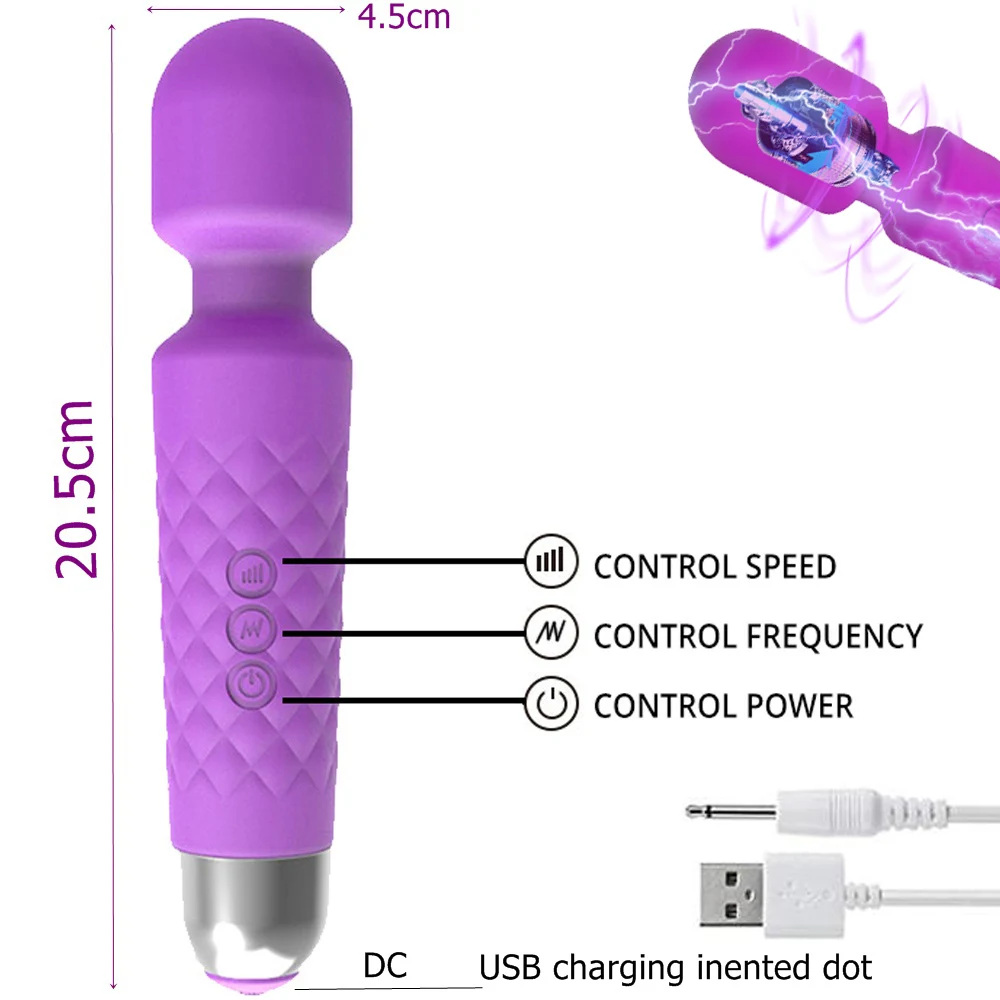 8 скоростных массажных палочек для тела Мощный USB вибратор с частотой секс