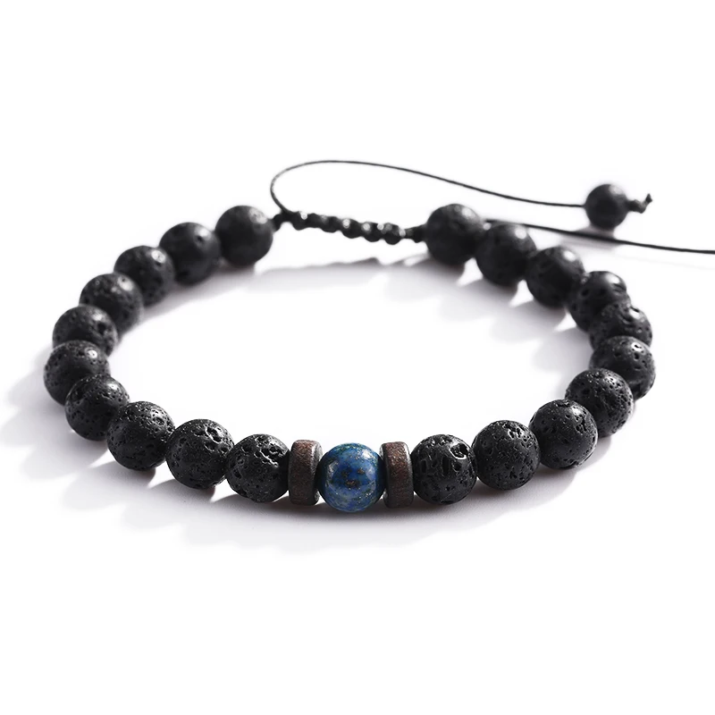 Natural Moonstone Bracelet Tibet Bead Bracelet chakra Lava Stone Diffuser Bracelet Men's Jewelry
