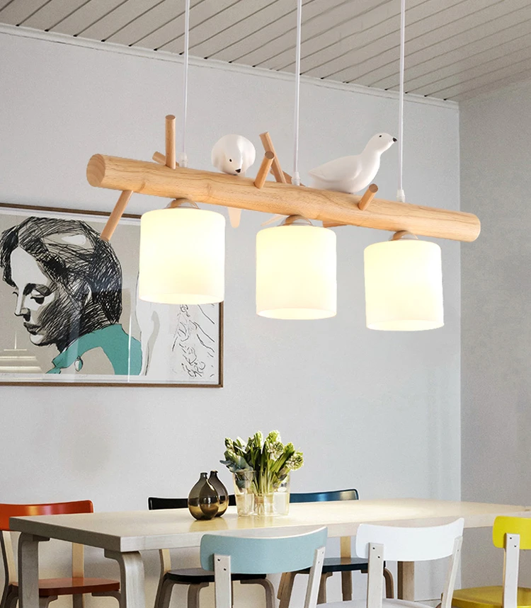 Bird Shape Pendant Light Cute Elements Fashion Lamps For Living Room Bedroom Study Room Wardrobe  Ceiling Lamp Fixtures