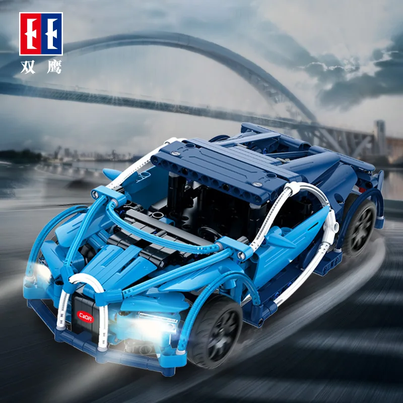 

51053 Blue Phantom Racing Car Technic Building Blocks Bricks Toys For Children Assembly SportsCar Model Kids Gifts