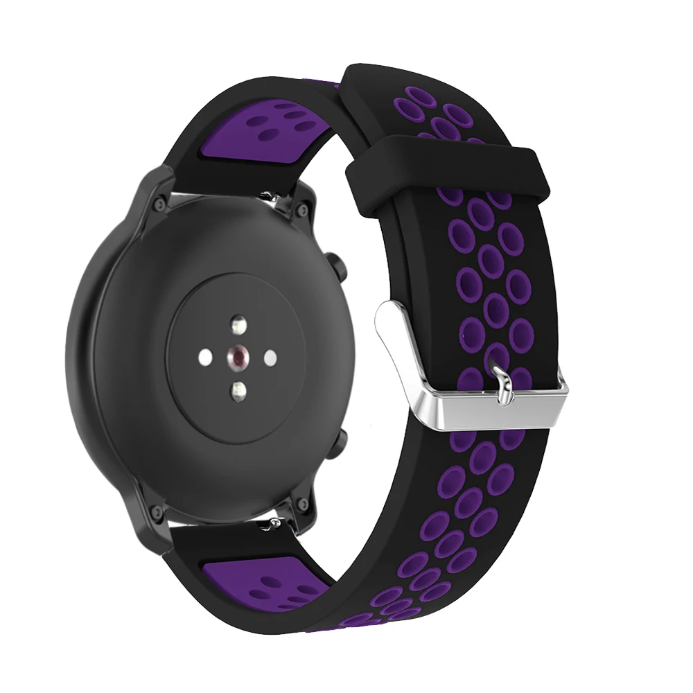 22 мм силиконовый браслет ремешок для Xiaomi Huami Amazfit GTR 47 мм сменный ремешок для samsung Galaxy Watch 46 мм