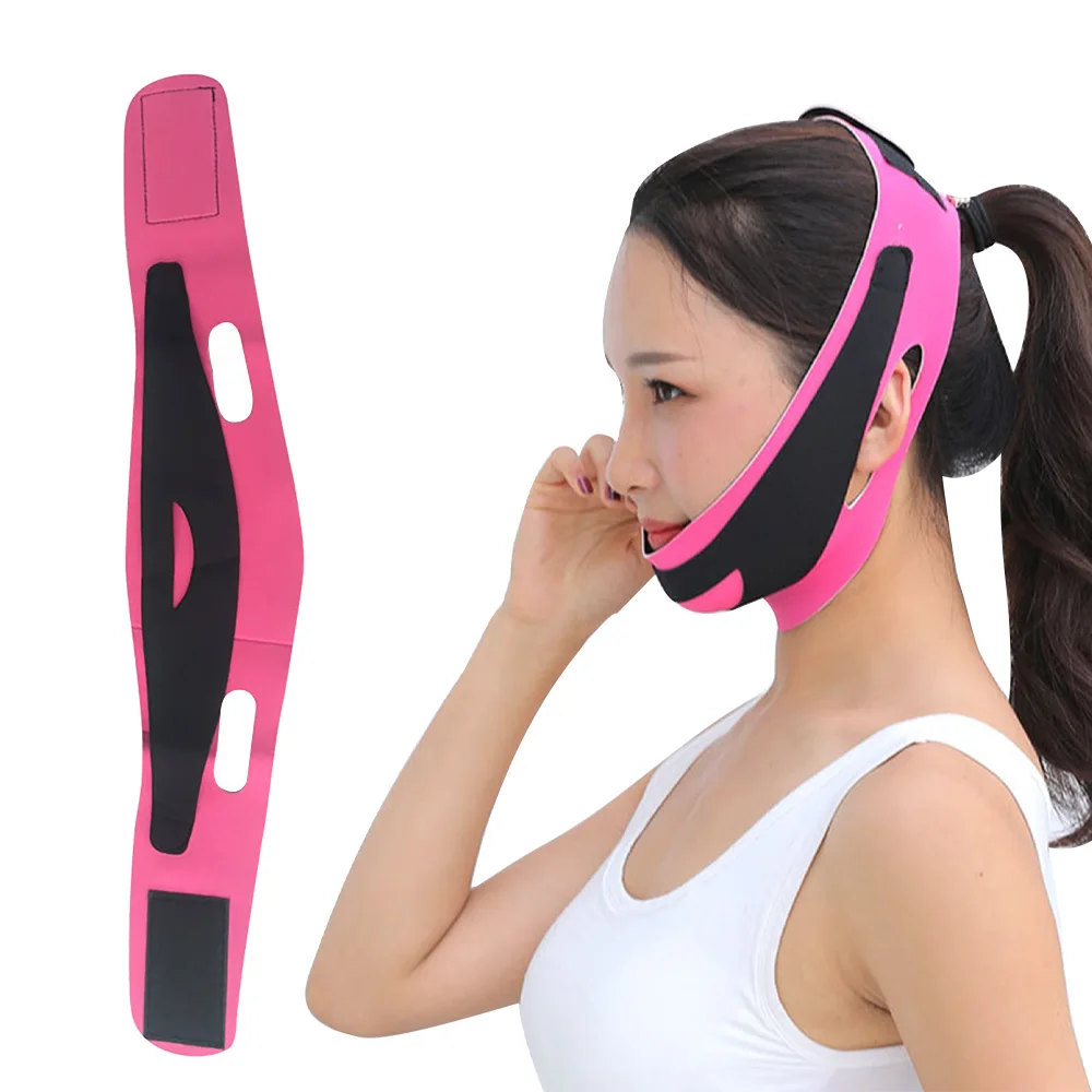 Vendaje adelgazante elástico para cara, correa de adelgazamiento Facial, elevador de mejillas, mentón, faja moldeadora de línea en V, herramienta de belleza antiarrugas Facial