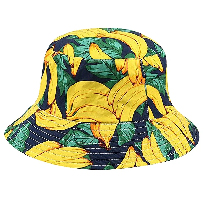 S/M Fruit-Bucket Hat Reversible-Fisherman Cap Packable Summer Sun Protection 