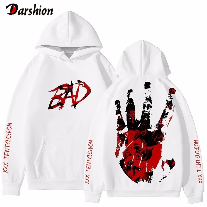 Мужская толстовка с капюшоном модная Толстовка в стиле хип-хоп надписью BAD и