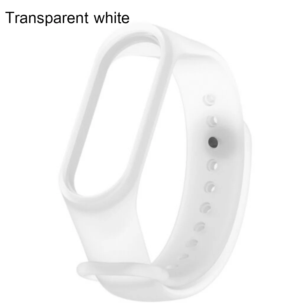 Transparent White Ремешок для Xiaomi Mi 4, 3, сменный ремешок на запястье, браслеты, силиконовый ремешок для Xiaomi Mi, браслет - Цвет ремешка: Transparent White