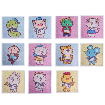 

Kids DIY Diamond Painting with Frame Kits Cute Animals DIY