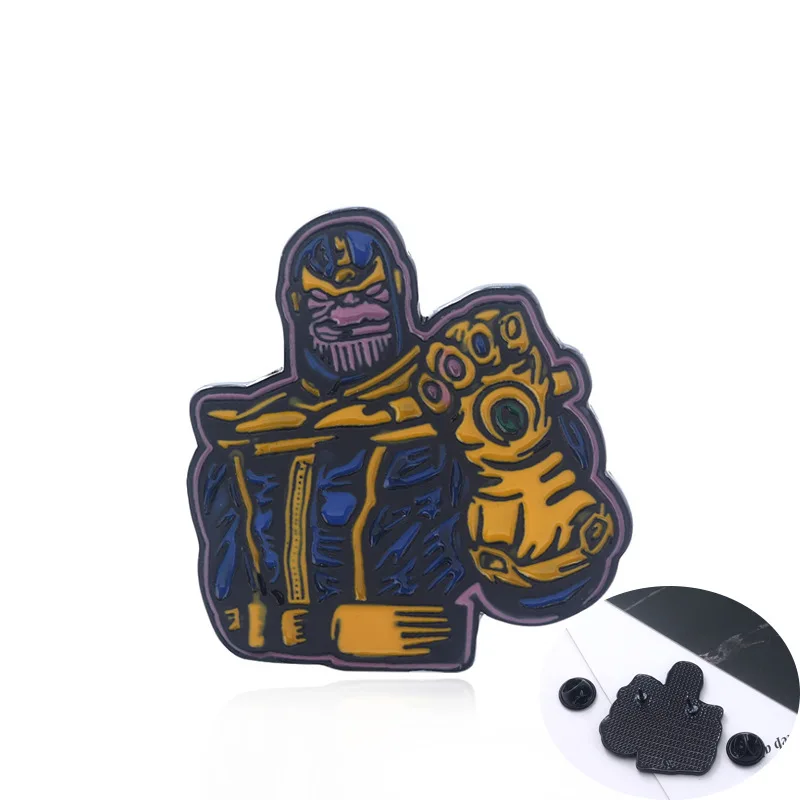 Креативный мультяшный значок Marvel Мстители танос булавки для рюкзаков