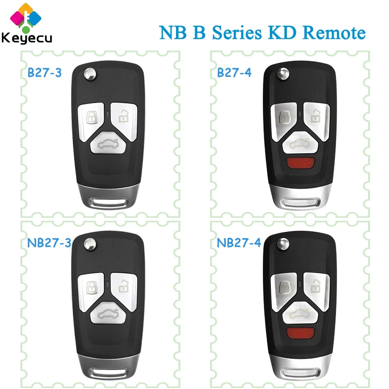 KEYECU KEYDIY KD B NB Series для Audi Style 3 4 кнопки универсальный дистанционный Автомобильный