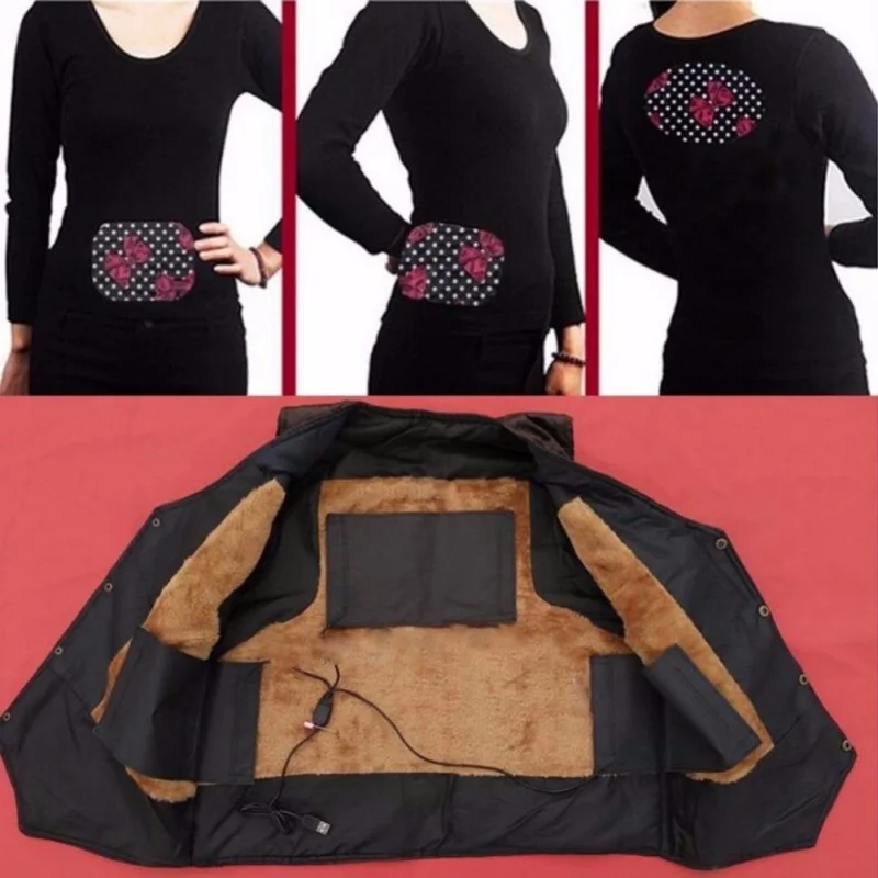 Зимняя USB зарядка одежда грелка Регулируемая температура грелка 5 в электрический нагревательный лист с 5 передач