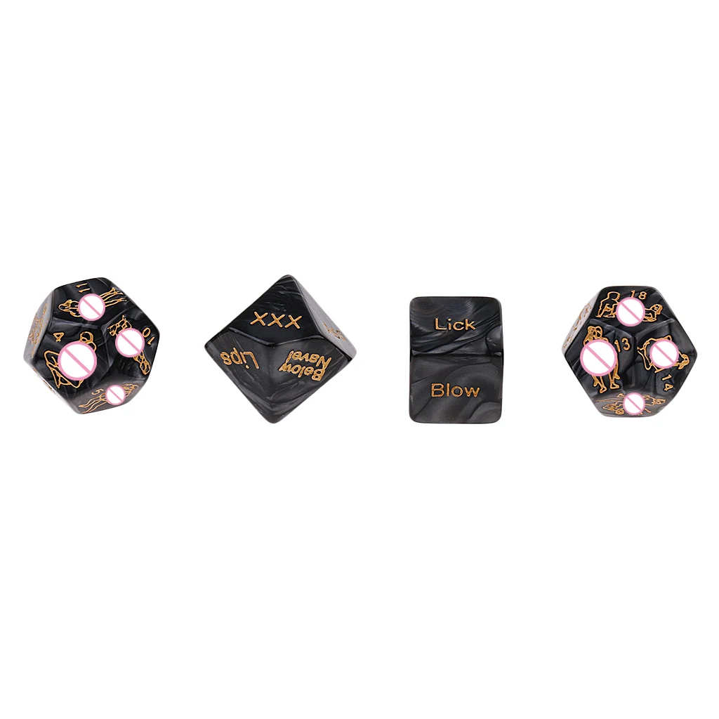 4pcs/set Multi-sided Sex Position Dices Naughty Erotic Dice Game Toy for Adults Couples Sex Love Game Foreplay Gift game dice,dice set,acrylic dice