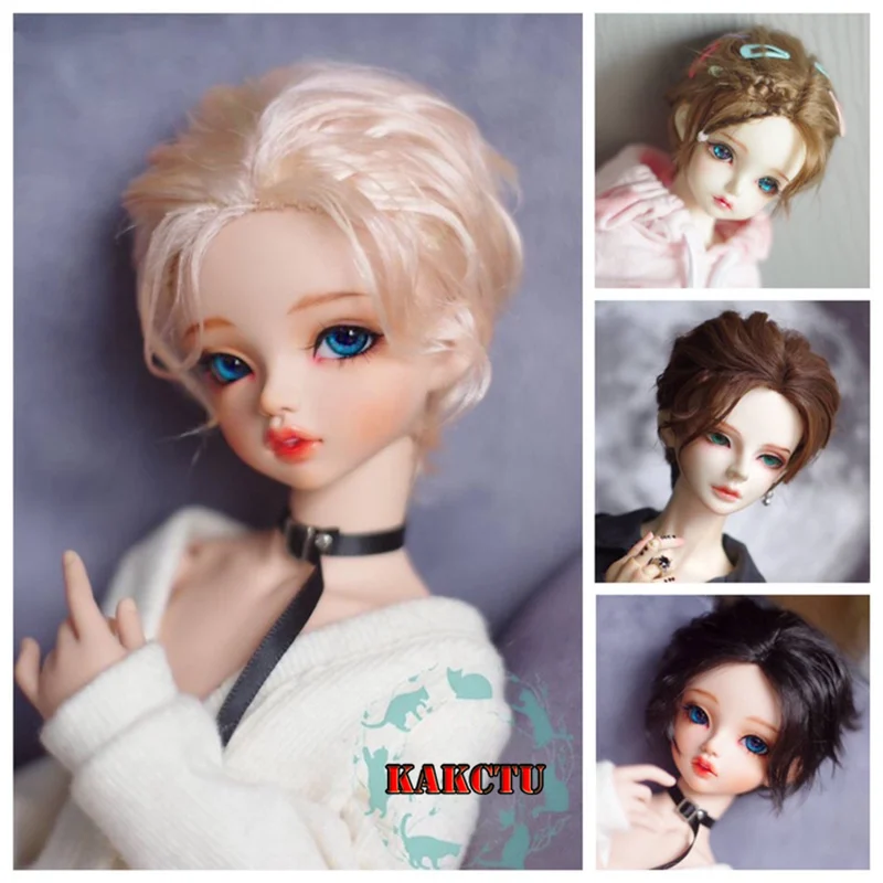 

1/6 1/4 1/3 Scale BJD Wig Doll Accessories Handsome Short Hair Retro Cute Wigs For BJD/SD YOSD MSD SD13 Girl & SSDF Uncle C1121