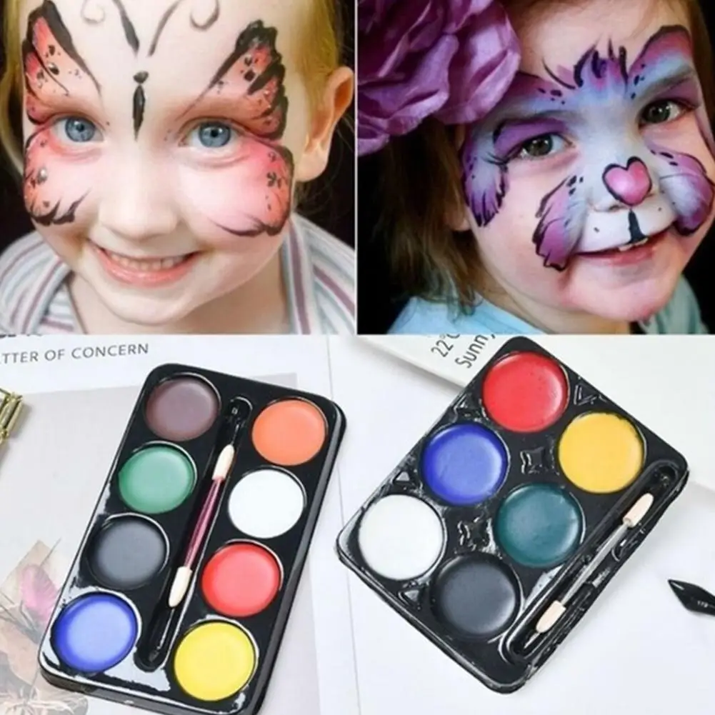 

DSstyles Halloween Decoration 8-Color Face Body Makeup Water-based Non-toxic Easy To Wash Make Up Oil Pigment Festival Makeup