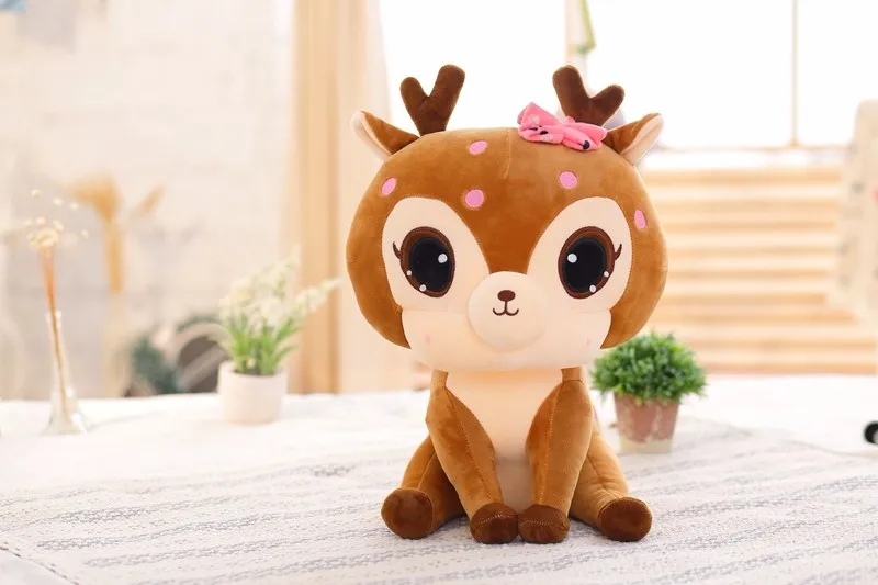 1 шт. 30 см Милый Жираф Плюшевые игрушки Мягкая Sika олень Подушка Куклы Kawaii Мягкие плюшевые животные игрушки детские подарки
