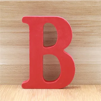 

1pc 10cm Wooden Letters Alphabet Name Design Art Crafts Red Letter Standing Shape DIY Word Party Wedding Home Decor 3.94 Inches