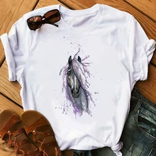 Aliexpress - Clothing Women’s T-shirt Watercolor Horse Print Ladies Loose Casual Animal Short Sleeve Fashion Graphic T-shirt Harajuku Top