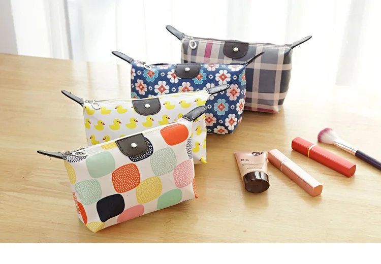 Korean-style Dumplings Cosmetic Bag Convenient Waterproof Wash Bag Dumpling-Shaped Small Objects Foldable Travel Storage Bag Who