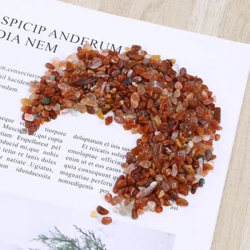 

100g Polished Gravel Mixed Color Decorative River Rock Stones for Aquarium (Red)
