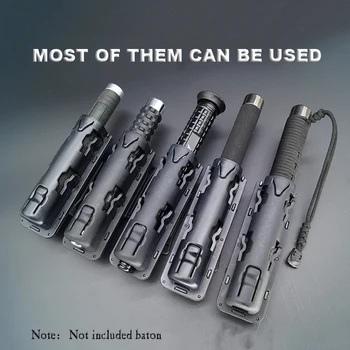 

360 Degree Rotation Retractable Baton Case Holster Universal Extensible Baton Holder EDC Self Defense Outdoor Survial Tool