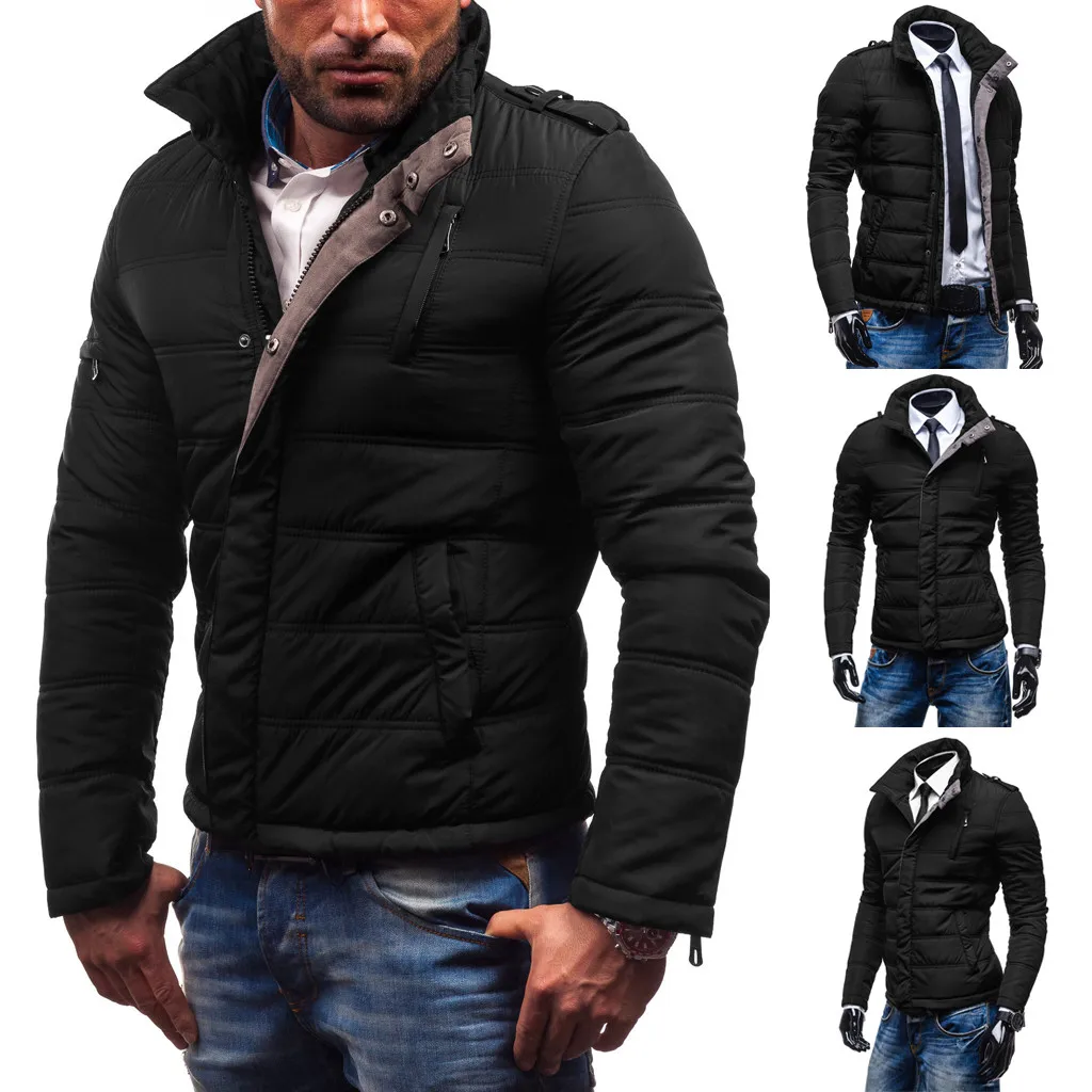 Mens Jacket Autumn Winter High Quality Patchwork Hoodie Zipper Loose Outdoor Warm Clothes Jaqueta Masculino
