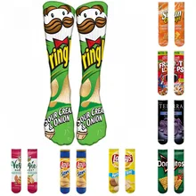 Смешные носки Харадзюку еда Гамбург/Пицца/суши печатных милые носки Женская молочная творческая жизнь Sokken Chaussette Femme