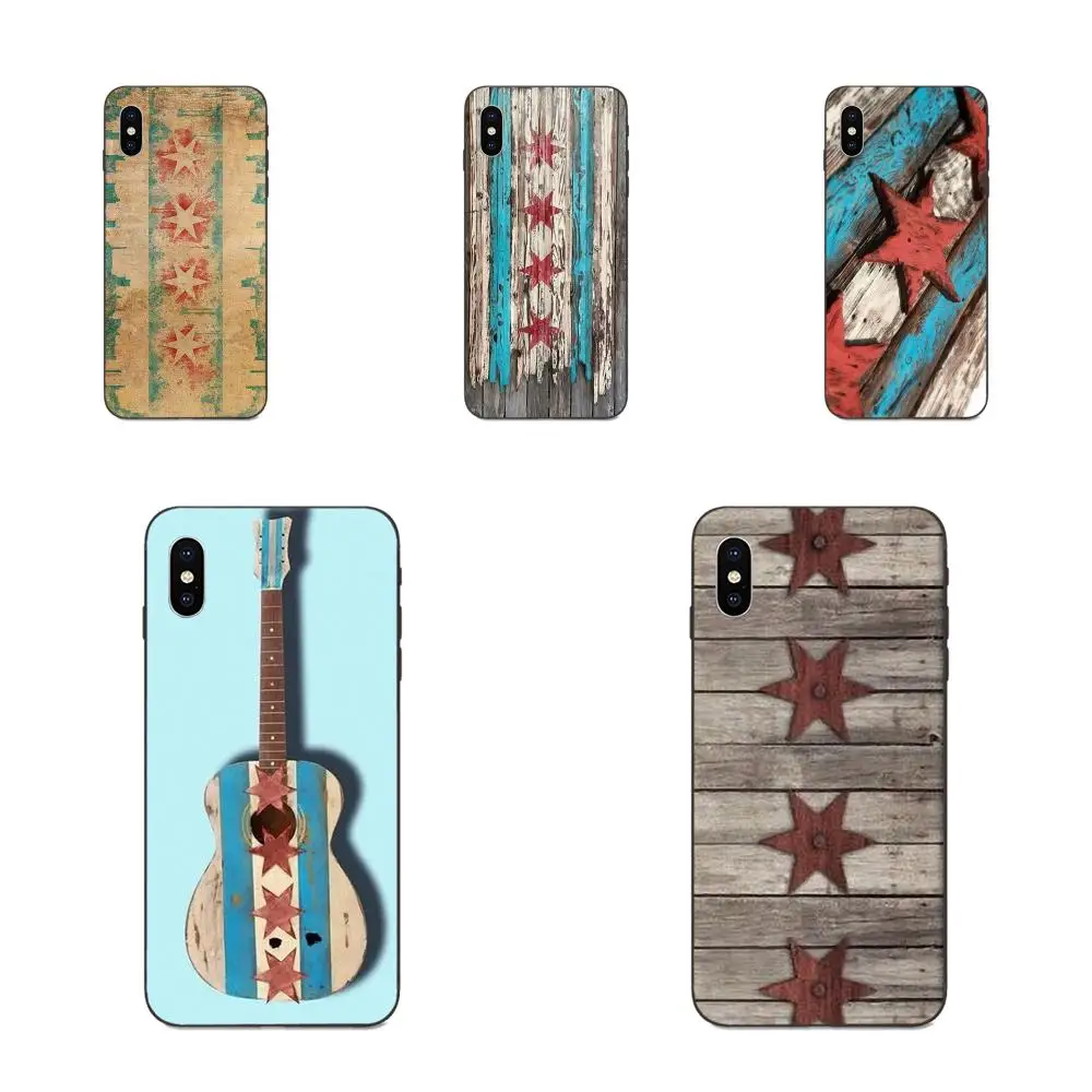 Old Chicago Flag Soft Silicone TPU Black Case Capa Cover For Xiaomi Redmi Note 3 3S 4 4A 4X 5 5A 6 6A 7 7A K20 Plus Pro S2 Y2 Y3 | Мобильные