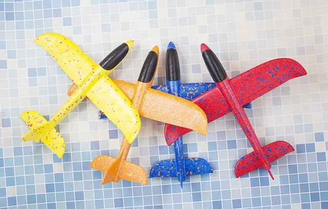 5-10pcs/lot Foam Material Hand Throw Plane Outdoor Launch Glider Children's Gift Model Toy 48 Cm Fun Children's Helicopter Toys 2