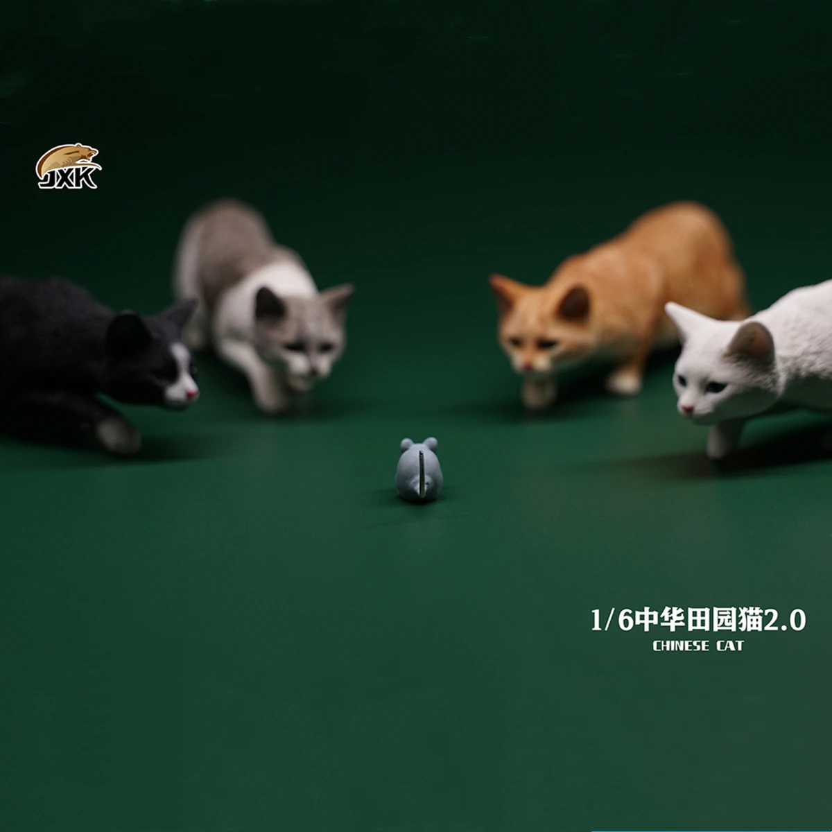 

JXK 1/6 Chinese Garden Cat 2.0 Model Felis Catus Figure Pet Animal Model Collector Handmade Toy for Children Adults Kids Gift