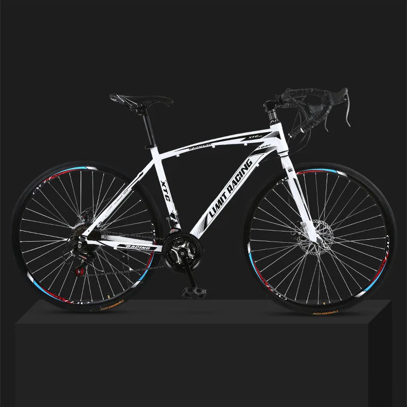 Excellent 26-inch 21 Speed Road Bicycle Dead-Flying Front and Rear Mechanical Disc Brake 30 Knife Wheel Solid Tire Student Adult Bike 1