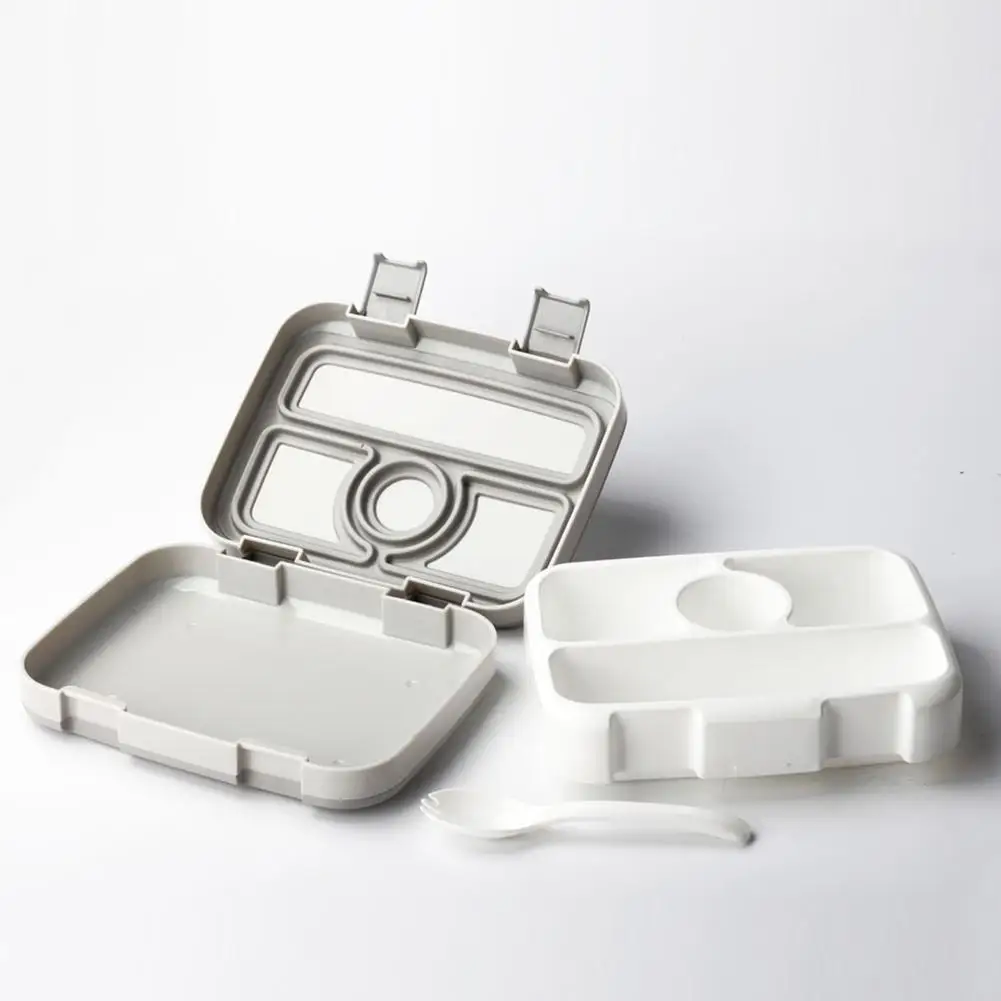 HobbyLane Отсек Bento-Стиль детская Коробки для обедов-идеальный часть размеров Еда-безопасных материалов флип мульти-сетка обеденная коробка - Цвет: Four grid
