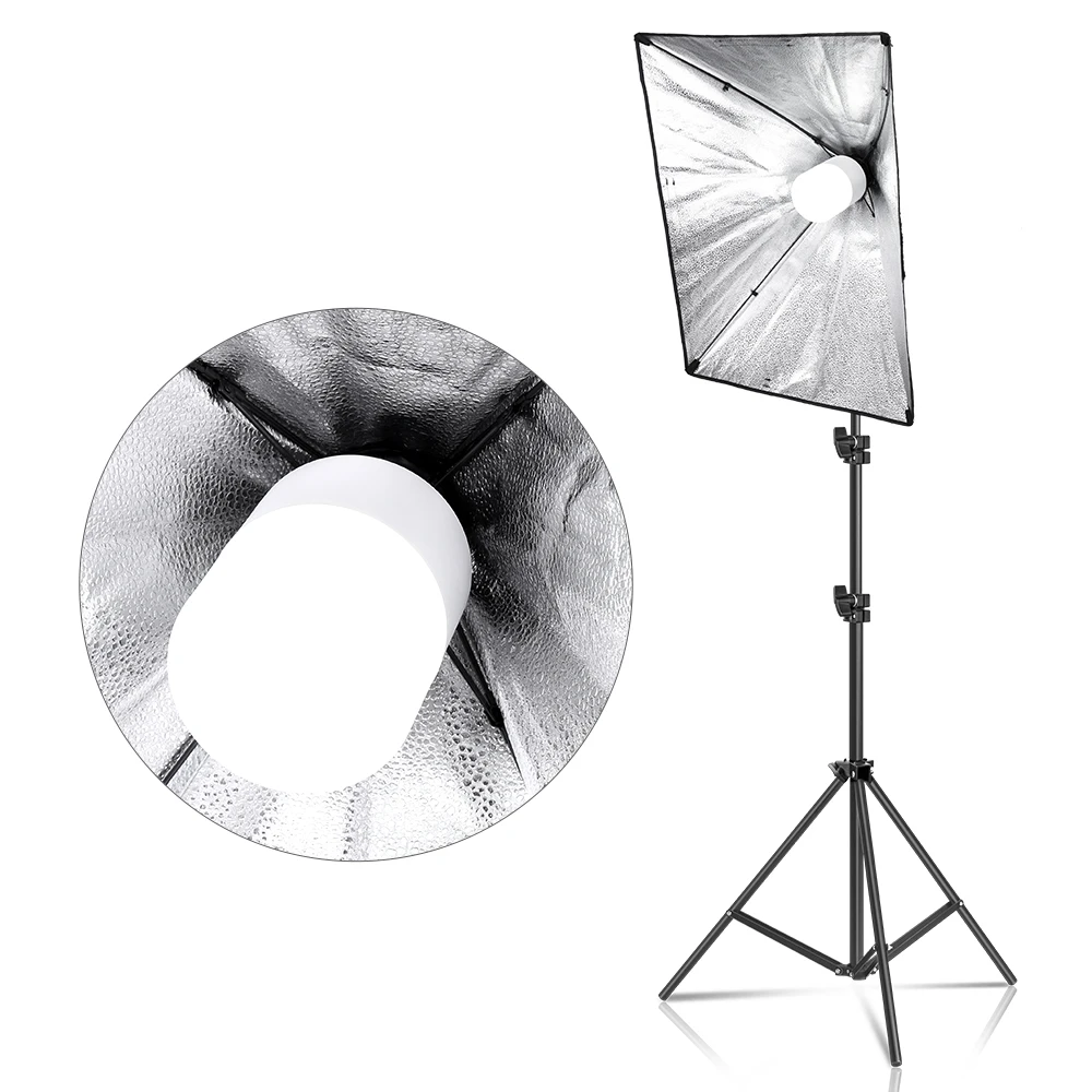 2 Pack Bright Equivalent LED Cold Bulb 6500K Cool Daylight E27 Base for Photography Softbox Photo Studio Video Light Lamp