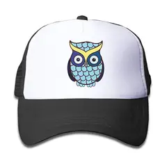 Сетчатая бейсболка Snapback hats Funny Blue Owl Boys-Girls, черный, один размер