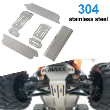 

1/10 RC Car Stainless Steel Bumper Chassis Armor Remote Control Model Off-Road Vehicle Toy for Traxxass maxx Accessories